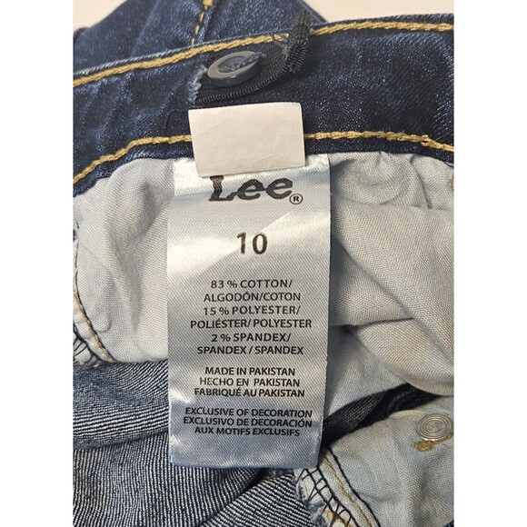 Lee Skinny Fit Stretch Denim Jeans Girl's Size 10 Blue Straight Leg Modern - Picture 4 of 8